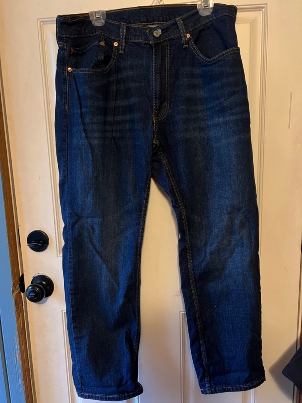 Levi's Men's Straight Jeans in Dark Indigo Blue